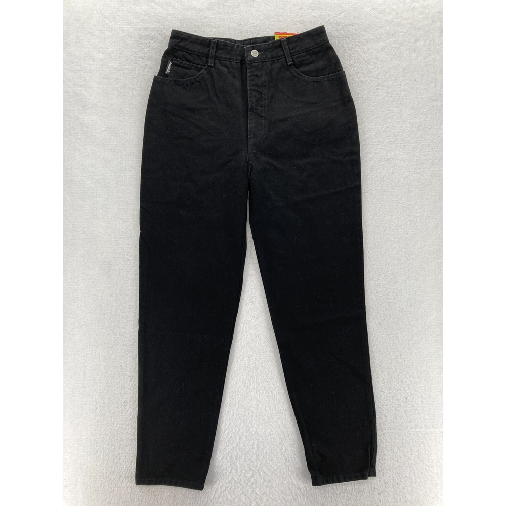 Vintage BONGO Jeans Women's 9 Black Denim Slim Fit Tapered Leg Gene Montesano
